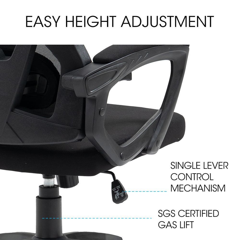 DSZ Product, feed-cond-new, feed-sl-DSZ Freight Payable, newFortia Ergonomic Office Desk Chair, Height Adjustable Lumbar Support, Mesh Fabric, Headrest, Black - Premium Furniture > Office > Office & Desk Chairs from Fortia ! Shop Online Buy Now at S & D's Value Store Family Business Best Customer ServiceDSZ Product, feed-cond-new, feed-sl-DSZ Freight Payable, new