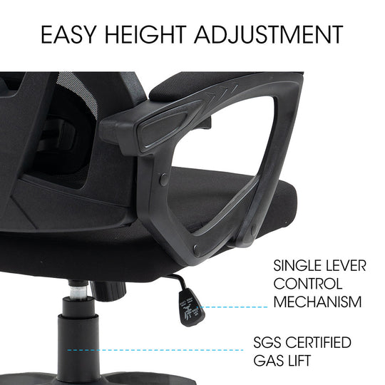 DSZ Product, feed-cond-new, feed-sl-DSZ Freight Payable, newFortia Ergonomic Office Desk Chair, Height Adjustable Lumbar Support, Mesh Fabric, Headrest, Black - Premium Furniture > Office > Office & Desk Chairs from Fortia ! Shop Online Buy Now at S & D's Value Store Family Business Best Customer ServiceDSZ Product, feed-cond-new, feed-sl-DSZ Freight Payable, new