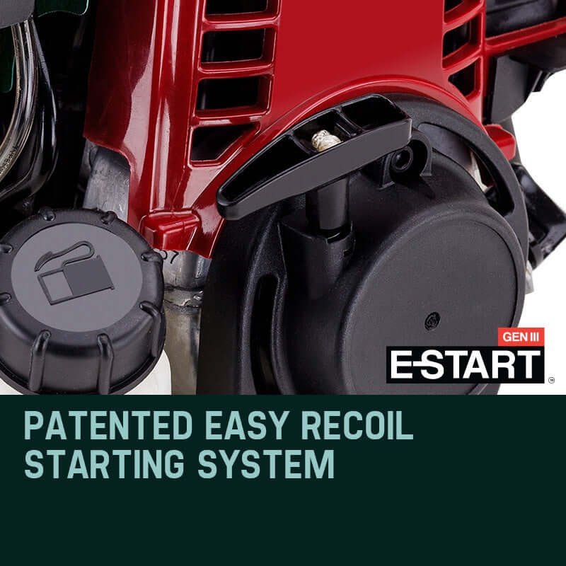 Baumr-AG Petrol Post Driver's patented easy recoil starting system for affordable, quality DIY tasks.