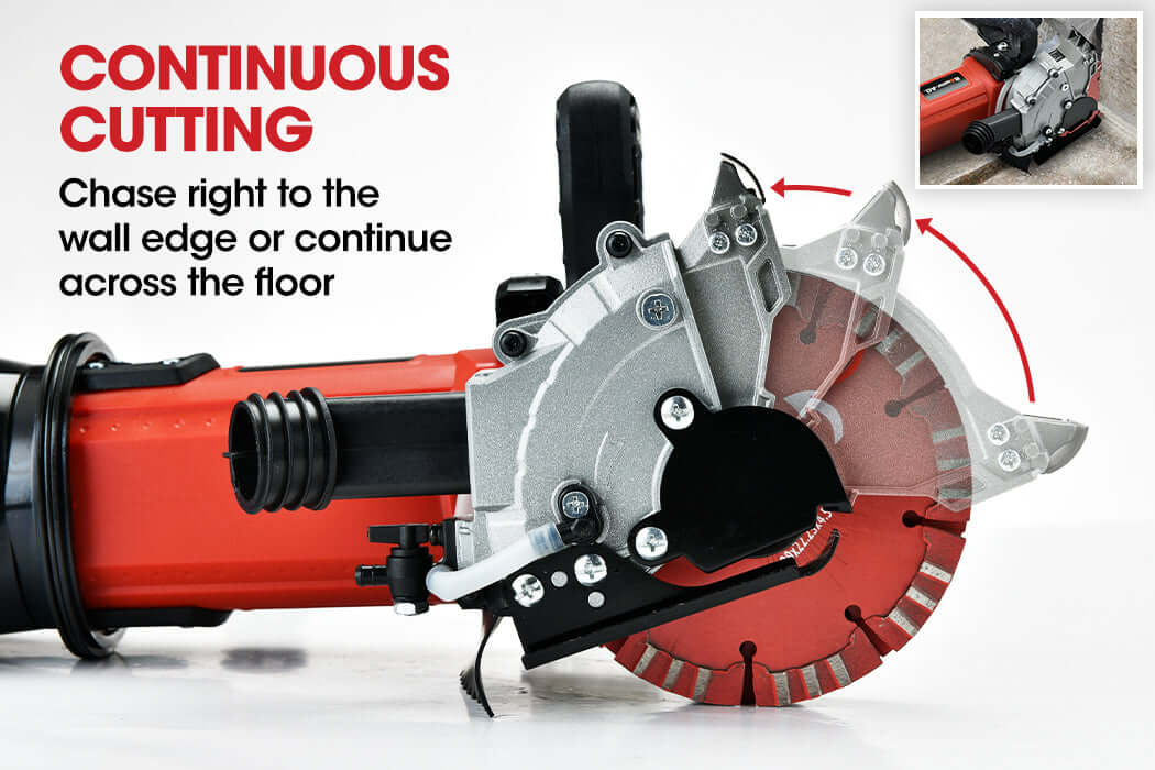 Baumr-AG Wall Chaser Machine with innovative design for continuous cutting of concrete and brick, ideal for DIY projects.