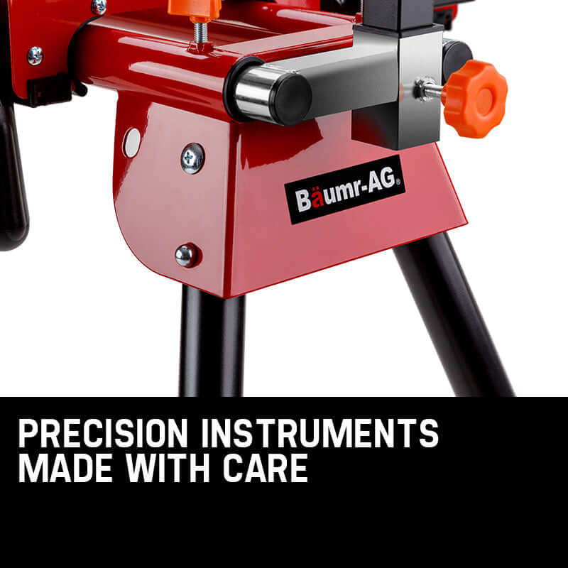 Baumr-AG mitre saw stand showcasing precision instruments for DIY enthusiasts, highlighting quality and affordability.