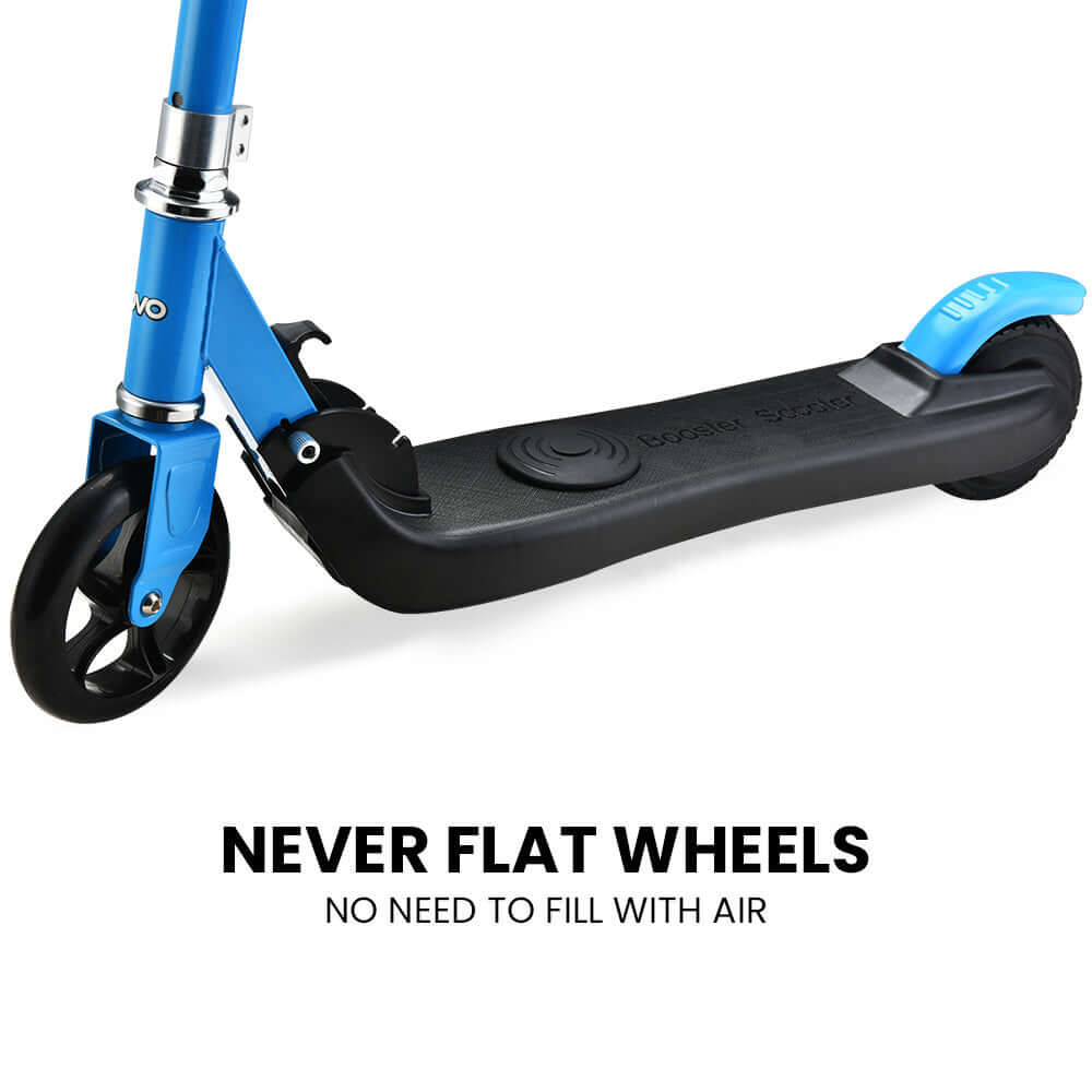 Rovo Kids electric scooter with never flat wheels, designed for easy use and fun riding experience.