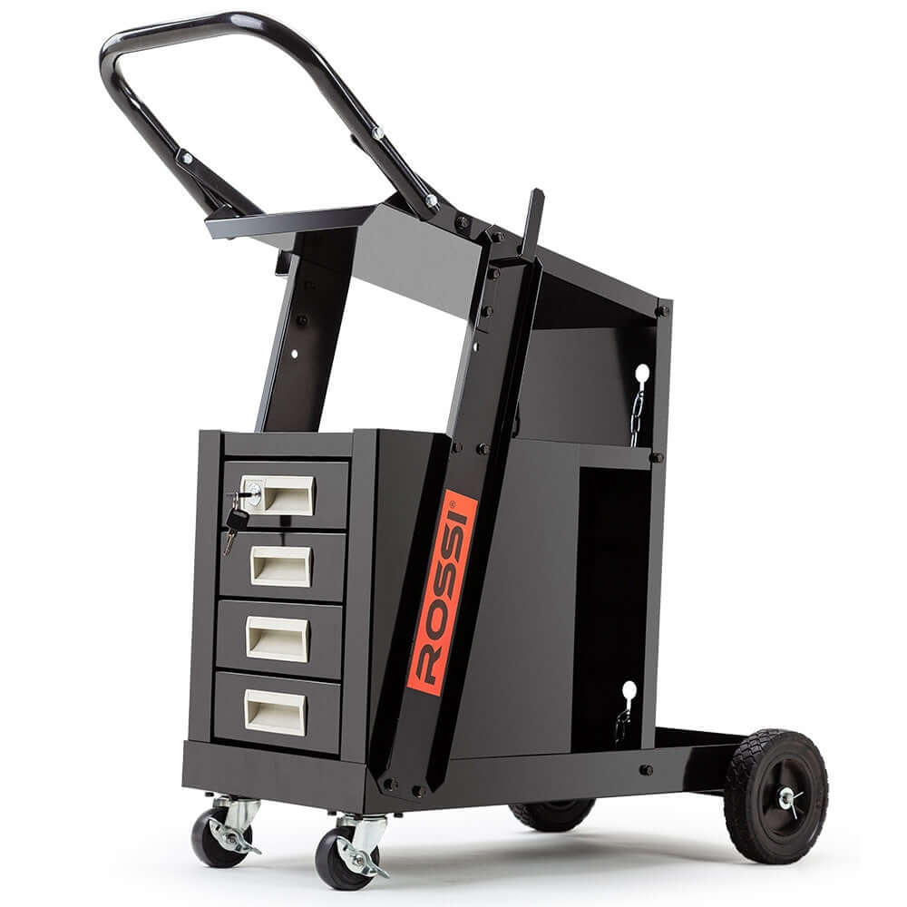 ROSI Welding Trolley Cart with four drawers, perfect for affordable and quality DIY welding projects.