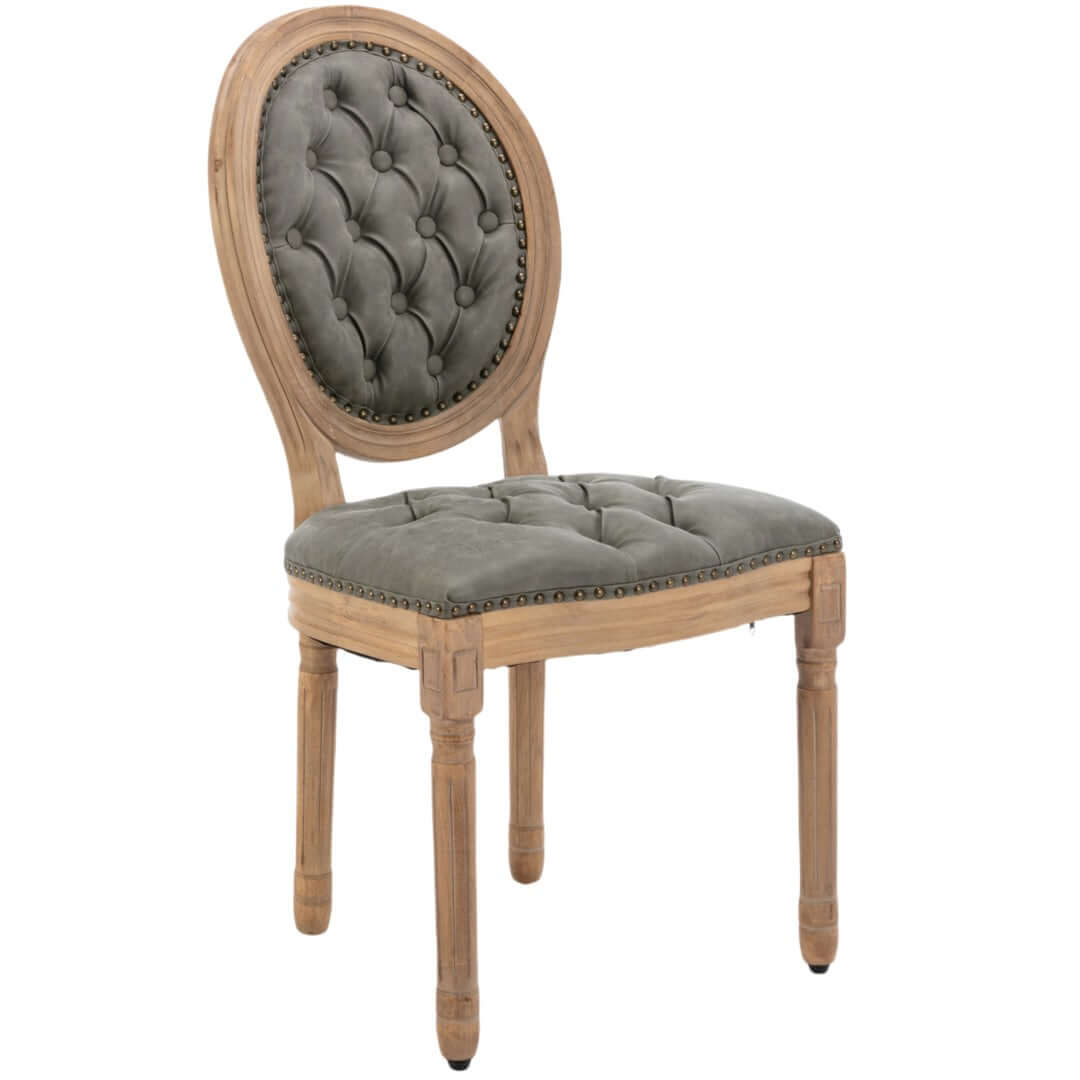 Affordable pine green velvet faux leather dining chair with solid wood legs and tufted design, ideal for stylish decor.