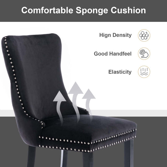 DSZ Product, feed-cond-new, feed-sl-DSZ Freight Payable2x Velvet Upholstered Dining Chairs Tufted Wingback Side Chair with Studs Trim Solid Wood Legs for Kitchen - Premium Furniture > Dining > Kitchen & Dining Chairs from DSZ ! Shop Online Buy Now at S & D's Value Store Family Business Best Customer ServiceDSZ Product, feed-cond-new, feed-sl-DSZ Freight Payable