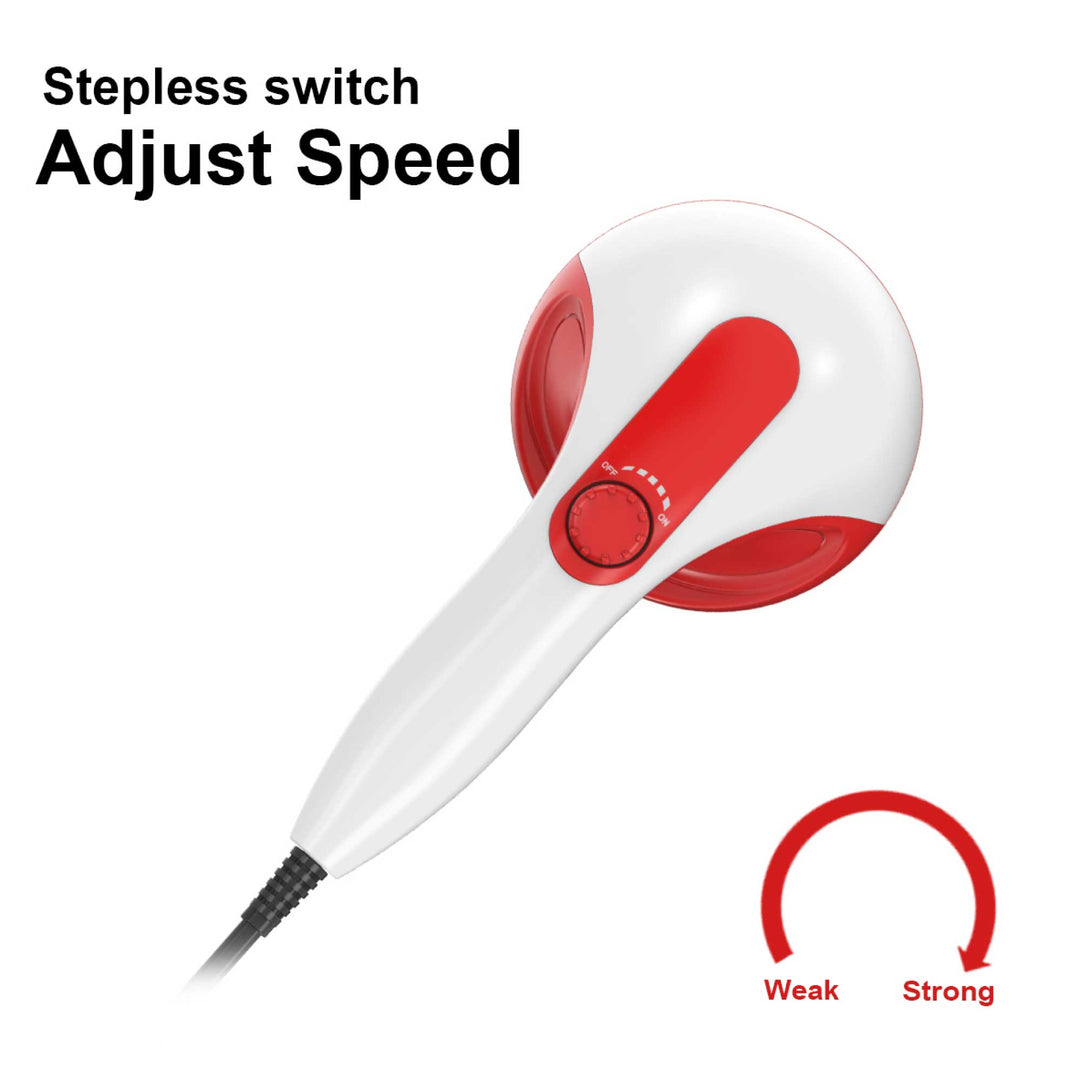 Stepless switch handheld vibration massager with adjustable speed for customizable relaxation and muscle relief.