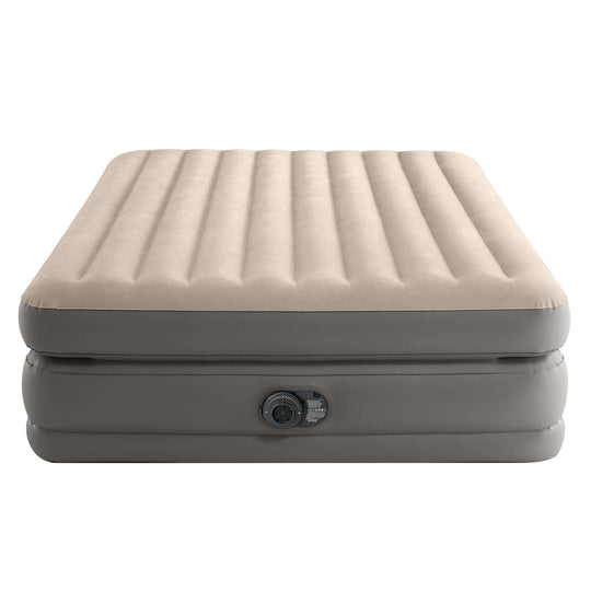 Intex Dura-Beam Plus Queen Air Mattress with velvety soft top and dual-layered design for quality comfort.