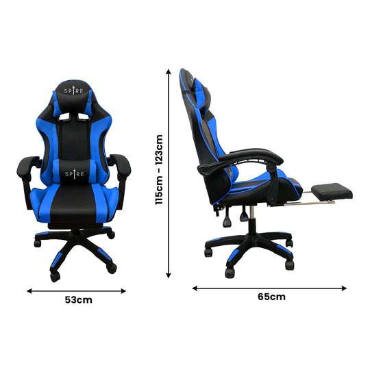 DSZ Product, feed-cond-new, feed-sl-DSZ Freight Payable, newIntex Spire Zinc Blue And Black Adjustable Gaming/Office Chair - Premium Furniture > Office > Office & Desk Chairs from Intex ! Shop Online Buy Now at S & D's Value Store Family Business Best Customer ServiceDSZ Product, feed-cond-new, feed-sl-DSZ Freight Payable, new