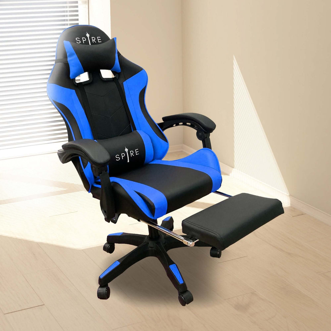 DSZ Product, feed-cond-new, feed-sl-DSZ Freight Payable, newIntex Spire Zinc Blue And Black Adjustable Gaming/Office Chair - Premium Furniture > Office > Office & Desk Chairs from Intex ! Shop Online Buy Now at S & D's Value Store Family Business Best Customer ServiceDSZ Product, feed-cond-new, feed-sl-DSZ Freight Payable, new