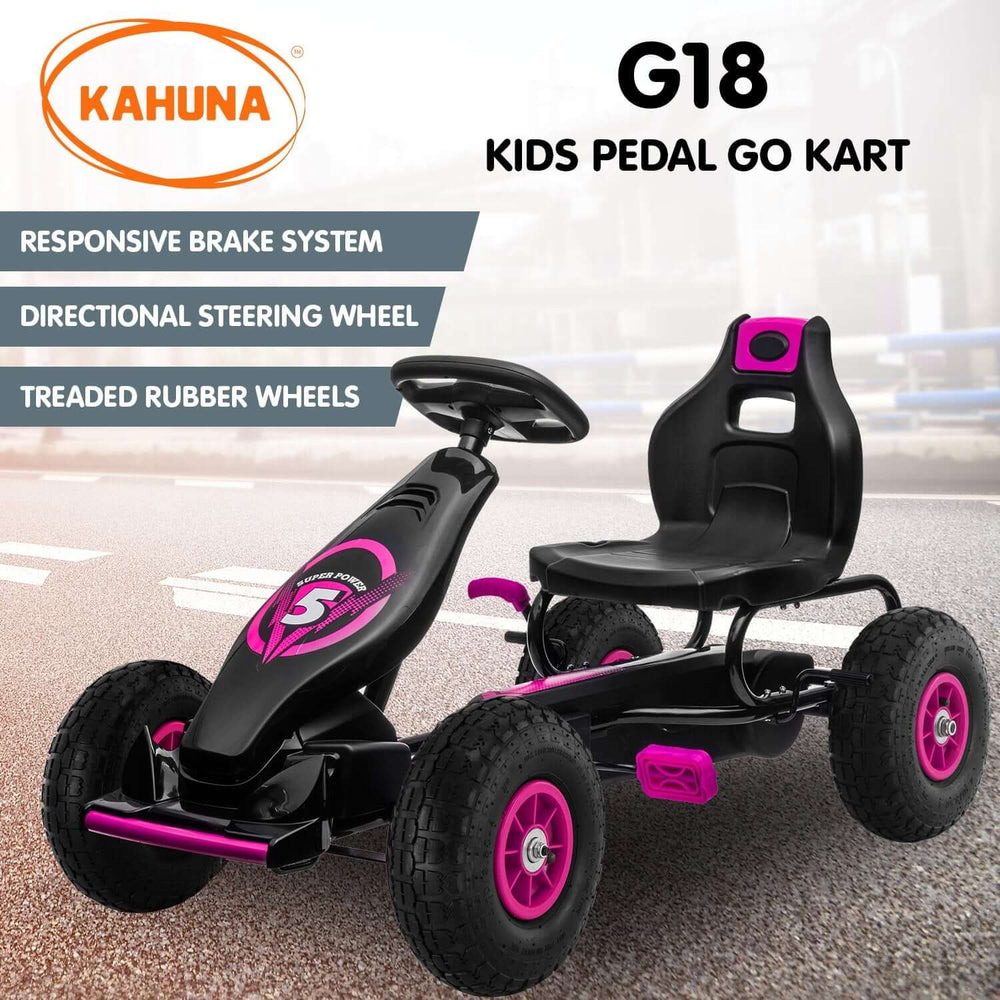 DSZ Product, feed-cond-new, feed-sl-DSZ Freight Payable, newKahuna G18 Kids Ride On Pedal Go Kart - Rose Pink - Premium Baby & Kids > Ride On Cars, Go-karts & Bikes > Go-karts from Kahuna ! Shop Online Buy Now at S & D's Value Store Family Business Best Customer ServiceDSZ Product, feed-cond-new, feed-sl-DSZ Freight Payable, new