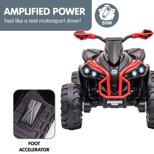 DSZ Product, feed-cond-new, feed-sl-DSZ Freight Payable, newKahuna Gts99 Kids Electric Ride On Quad Bike Toy Atv 50W - Red - Premium Baby & Kids > Ride On Cars, Go-karts & Bikes > Ride On Cars from Kahuna ! Shop Online Buy Now at S & D's Value Store Family Business Best Customer ServiceDSZ Product, feed-cond-new, feed-sl-DSZ Freight Payable, new