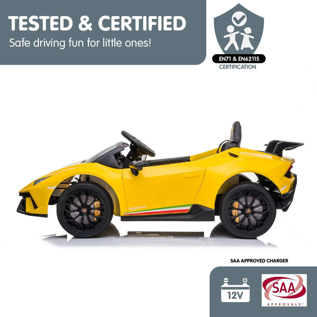 DSZ Product, feed-cond-new, feed-sl-DSZ Freight Payable, newKahuna Lamborghini Performante Kids Electric Ride On Car Remote Control - Yellow - Premium Baby & Kids > Ride On Cars, Go-karts & Bikes > Ride On Cars from Kahuna ! Shop Online Buy Now at S & D's Value Store Family Business Best Customer ServiceDSZ Product, feed-cond-new, feed-sl-DSZ Freight Payable, new