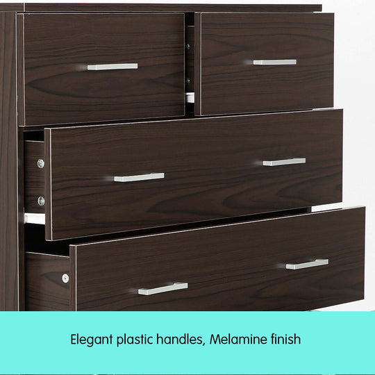 DSZ Product, feed-cond-new, feed-sl-DSZ Freight Payable, newSarantino Tallboy Dresser 6 Chest Of Drawers Cabinet 85 X 39.5 X 105 - Brown - Premium Home & Garden > Storage > Clothing & Wardrobe Storage from Sarantino ! Shop Online Buy Now at S & D's Value Store Family Business Best Customer ServiceDSZ Product, feed-cond-new, feed-sl-DSZ Freight Payable, new