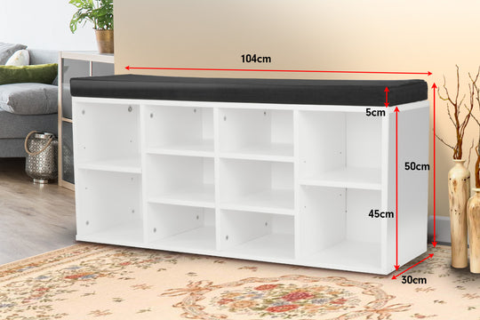 DSZ Product, feed-cond-new, feed-sl-DSZ Freight Payable, newSarantino New 10 Pairs Shoe Cabinet Rack Storage Organiser Shelf Stool Bench Wood - White - Premium Furniture > Living Room > Shoe Storage from Sarantino ! Shop Online Buy Now at S & D's Value Store Family Business Best Customer ServiceDSZ Product, feed-cond-new, feed-sl-DSZ Freight Payable, new