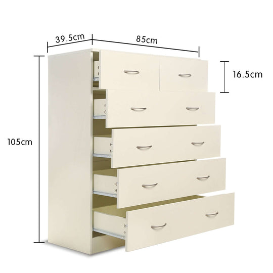 DSZ Product, feed-cond-new, feed-sl-DSZ Freight Payable, newSarantino Tallboy Dresser 6 Chest Of Drawers Cabinet 85 X 39.5 X 105 - White - Premium Home & Garden > Storage > Clothing & Wardrobe Storage from Sarantino ! Shop Online Buy Now at S & D's Value Store Family Business Best Customer ServiceDSZ Product, feed-cond-new, feed-sl-DSZ Freight Payable, new