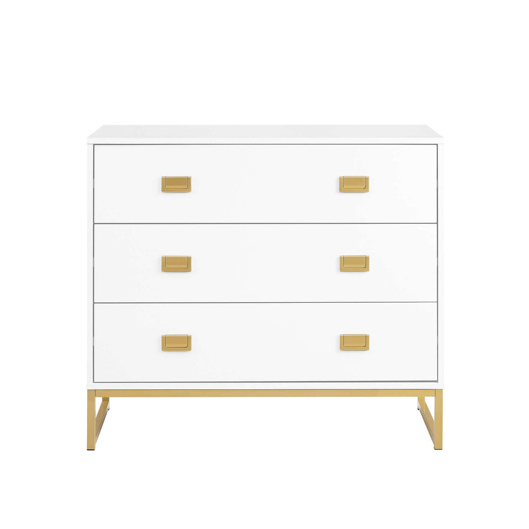 DSZ Product, feed-cond-new, feed-sl-DSZ Freight Payable, newSarantino Amara Chest Of Drawers Tallboy Dresser - White/Gold - Premium Home & Garden > Storage > Clothing & Wardrobe Storage from Sarantino ! Shop Online Buy Now at S & D's Value Store Family Business Best Customer ServiceDSZ Product, feed-cond-new, feed-sl-DSZ Freight Payable, new