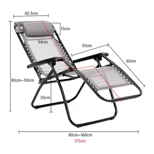 _label_, DSZ Product, feed-cond-new, feed-sl-free shipping, free-shipping, newWallaroo Zero Gravity Reclining Deck Chair - Grey - Premium Furniture > Outdoor > Outdoor Chairs from Wallaroo ! Shop Online Buy Now at S & D's Value Store Family Business Best Customer Service_label_, DSZ Product, feed-cond-new, feed-sl-free shipping, free-shipping, new