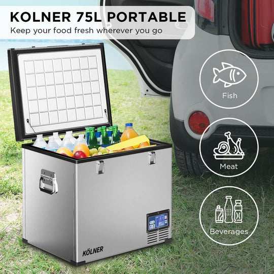 DSZ Product, feed-cond-new, feed-sl-DSZ Freight Payable, newKolner 75L Portable Fridge Chest Freezer With Lcd Panel - Rv Vehicle Camping Refrigerator - Premium Outdoor Recreation > Camping > Camping Appliances from Kolner ! Shop Online Buy Now at S & D's Value Store Family Business Best Customer ServiceDSZ Product, feed-cond-new, feed-sl-DSZ Freight Payable, new