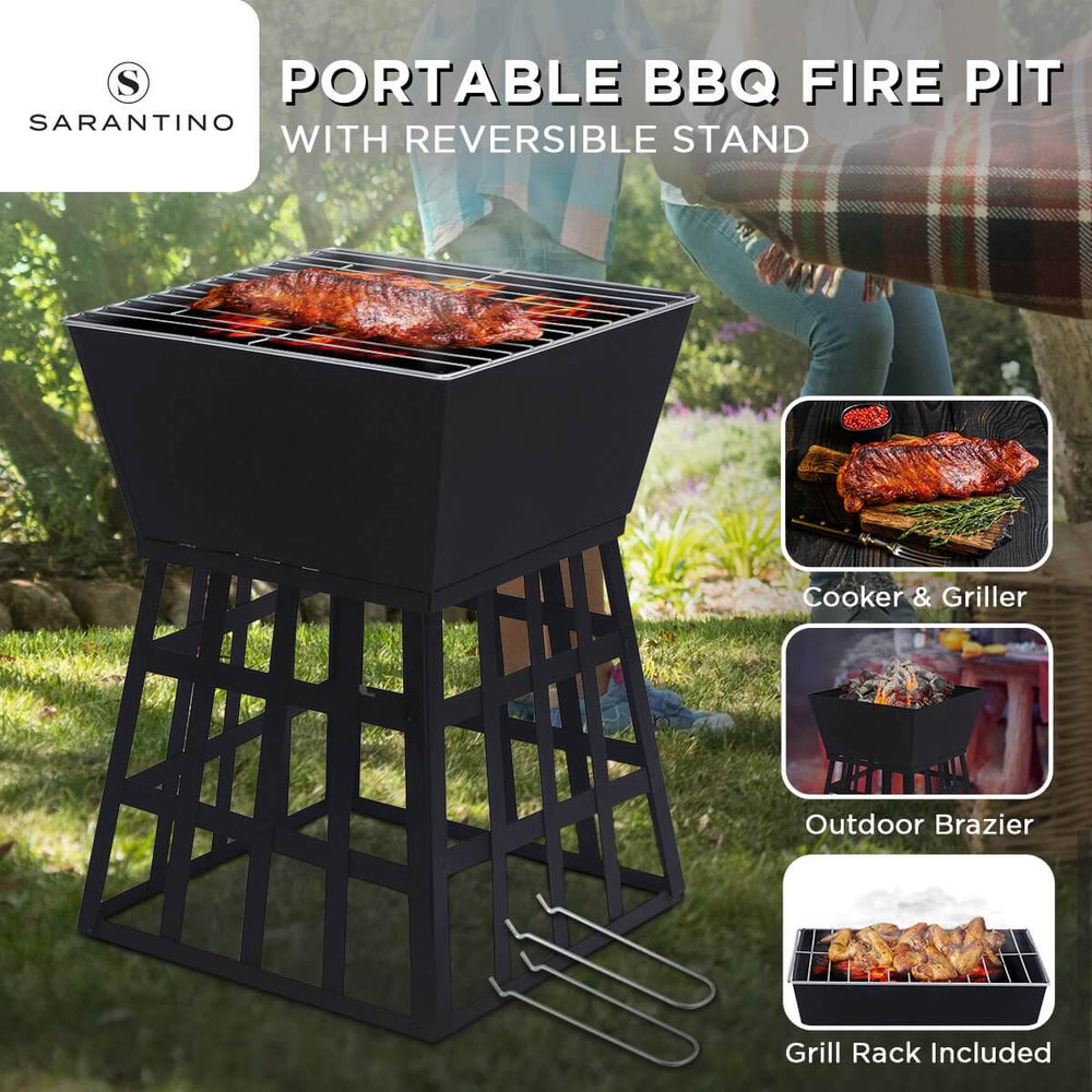 DSZ Product, feed-cond-new, feed-sl-DSZ Freight PayableWallaroo Outdoor Fire Pit For Bbq, Grilling, Cooking, Camping -  Portable Brazier With Reversible Stand For Backyard - Premium Home & Garden > Firepits > Fire Pits from Wallaroo ! Shop Online Buy Now at S & D's Value Store Family Business Best Customer ServiceDSZ Product, feed-cond-new, feed-sl-DSZ Freight Payable