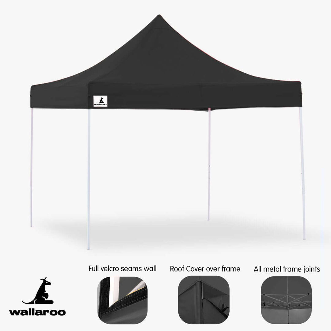 DSZ Product, feed-cond-new, feed-sl-DSZ Freight Payable, newWallaroo Gazebo Tent Marquee 3 X 3 Popup Outdoor Black - Premium Home & Garden > Shading > Canopies & Gazebos from Wallaroo ! Shop Online Buy Now at S & D's Value Store Family Business Best Customer ServiceDSZ Product, feed-cond-new, feed-sl-DSZ Freight Payable, new