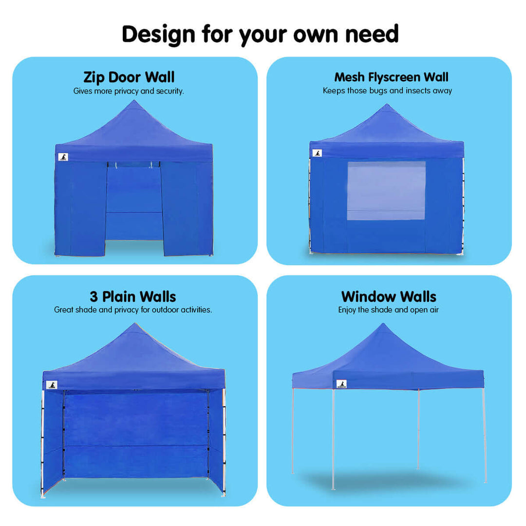 DSZ Product, feed-cond-new, feed-sl-DSZ Freight Payable, newWallaroo Gazebo Tent Marquee 3 X 3 Popup Outdoor -  Blue - Premium Home & Garden > Shading > Canopies & Gazebos from Wallaroo ! Shop Online Buy Now at S & D's Value Store Family Business Best Customer ServiceDSZ Product, feed-cond-new, feed-sl-DSZ Freight Payable, new