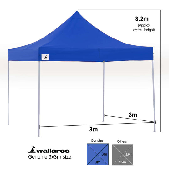 DSZ Product, feed-cond-new, feed-sl-DSZ Freight Payable, newWallaroo Gazebo Tent Marquee 3 X 3 Popup Outdoor -  Blue - Premium Home & Garden > Shading > Canopies & Gazebos from Wallaroo ! Shop Online Buy Now at S & D's Value Store Family Business Best Customer ServiceDSZ Product, feed-cond-new, feed-sl-DSZ Freight Payable, new