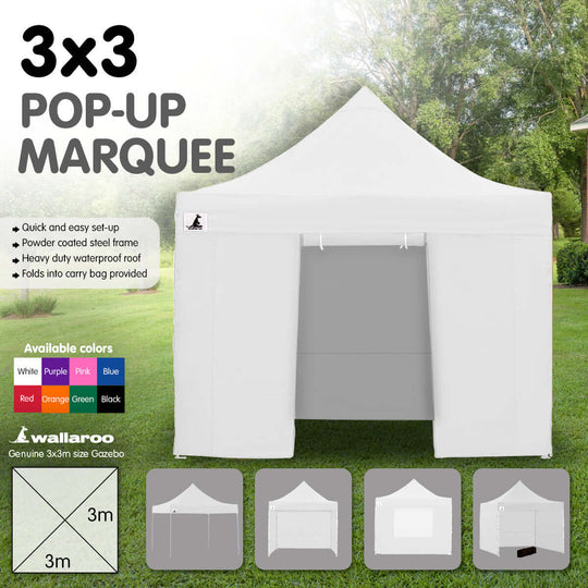 DSZ Product, feed-cond-new, feed-sl-DSZ Freight Payable, newWallaroo Gazebo Tent Marquee 3 X 3 Popup Outdoor Wallaroo White - Premium Home & Garden > Shading > Canopies & Gazebos from Wallaroo ! Shop Online Buy Now at S & D's Value Store Family Business Best Customer ServiceDSZ Product, feed-cond-new, feed-sl-DSZ Freight Payable, new