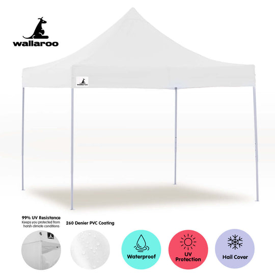 DSZ Product, feed-cond-new, feed-sl-DSZ Freight Payable, newWallaroo Gazebo Tent Marquee 3 X 3 Popup Outdoor Wallaroo White - Premium Home & Garden > Shading > Canopies & Gazebos from Wallaroo ! Shop Online Buy Now at S & D's Value Store Family Business Best Customer ServiceDSZ Product, feed-cond-new, feed-sl-DSZ Freight Payable, new