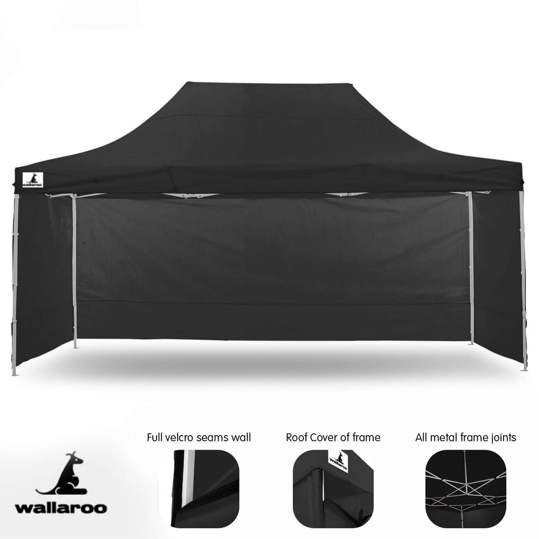 DSZ Product, feed-cond-new, feed-sl-DSZ Freight Payable, newWallaroo Gazebo Tent Marquee 3 X 4.5M Popup Outdoor Black - Premium Home & Garden > Shading > Canopies & Gazebos from Wallaroo ! Shop Online Buy Now at S & D's Value Store Family Business Best Customer ServiceDSZ Product, feed-cond-new, feed-sl-DSZ Freight Payable, new