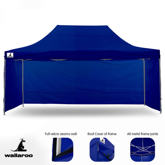 DSZ Product, feed-cond-new, feed-sl-DSZ Freight Payable, newWallaroo Gazebo Tent Marquee 3 X 4.5M Popup Outdoor  Blue - Premium Home & Garden > Shading > Canopies & Gazebos from Wallaroo ! Shop Online Buy Now at S & D's Value Store Family Business Best Customer ServiceDSZ Product, feed-cond-new, feed-sl-DSZ Freight Payable, new