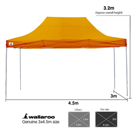 DSZ Product, feed-cond-new, feed-sl-DSZ Freight Payable, newWallaroo Gazebo Tent Marquee 3 X 4.5M Popup Outdoor Orange - Premium Home & Garden > Shading > Canopies & Gazebos from Wallaroo ! Shop Online Buy Now at S & D's Value Store Family Business Best Customer ServiceDSZ Product, feed-cond-new, feed-sl-DSZ Freight Payable, new