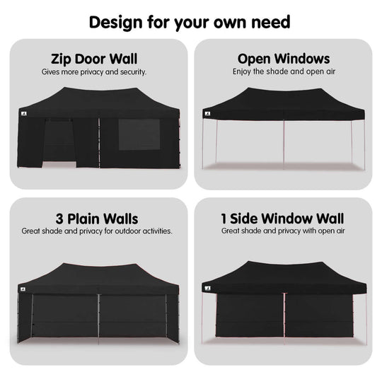 DSZ Product, feed-cond-new, feed-sl-DSZ Freight Payable, newWallaroo Gazebo Tent Marquee 3 X 6M Popup Outdoor Wallaroo Black - Premium Home & Garden > Shading > Canopies & Gazebos from Wallaroo ! Shop Online Buy Now at S & D's Value Store Family Business Best Customer ServiceDSZ Product, feed-cond-new, feed-sl-DSZ Freight Payable, new