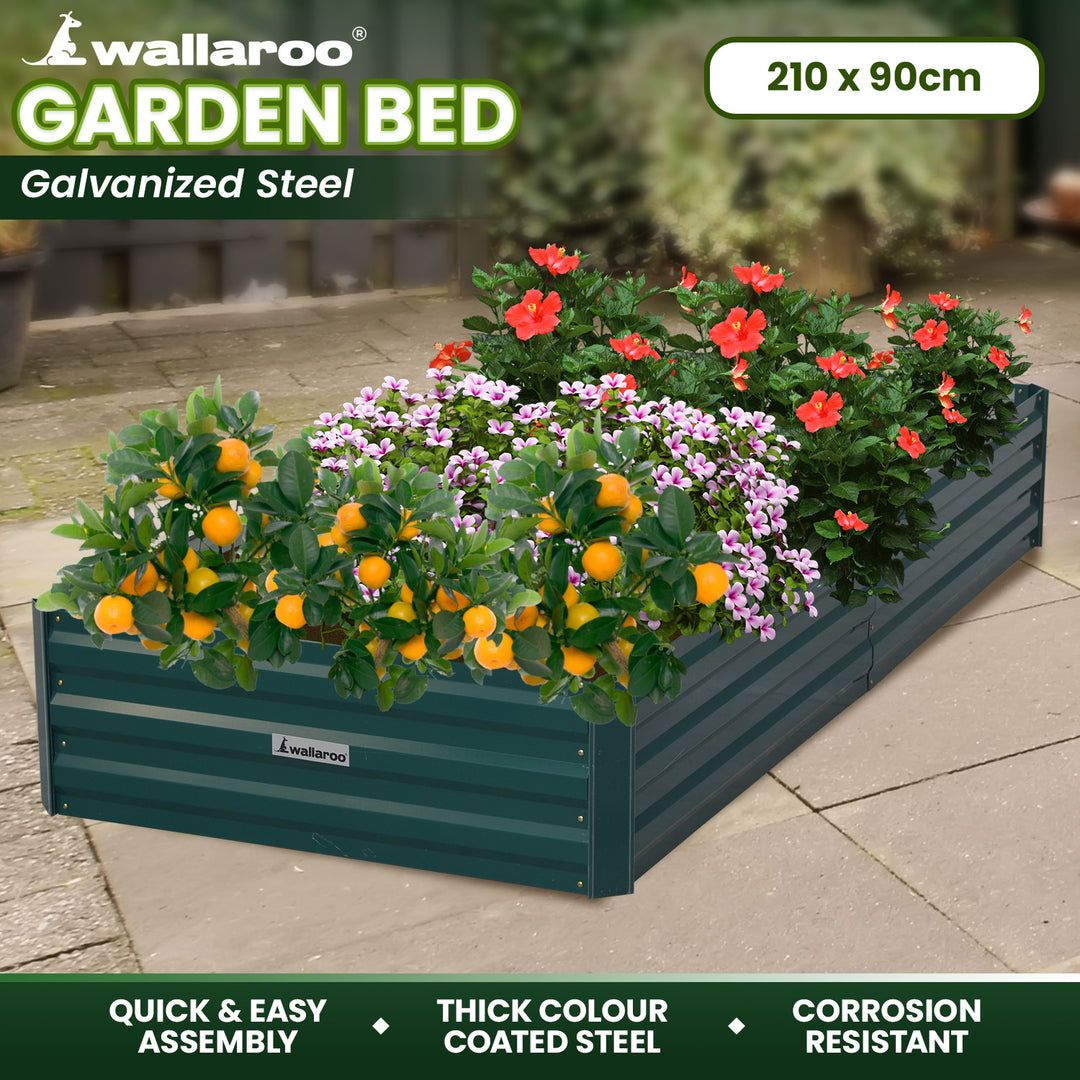 DSZ Product, feed-cond-new, feed-sl-DSZ Freight Payable, newWallaroo Garden Bed 210 X 90 X 30Cm Galvanized Steel - Green - Premium Furniture > Bedroom > Beds & Bed Frames from Wallaroo ! Shop Online Buy Now at S & D's Value Store Family Business Best Customer ServiceDSZ Product, feed-cond-new, feed-sl-DSZ Freight Payable, new