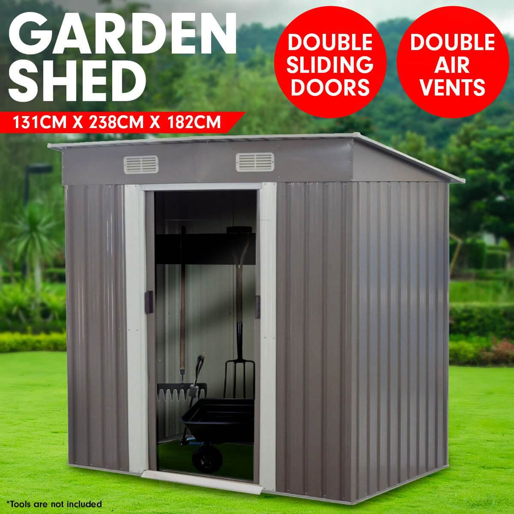 DSZ Product, feed-cond-new, feed-sl-DSZ Freight Payable, newWallaroo 4Ftx8Ft Garden Shed Flat Roof Outdoor Storage - Grey - Premium Home & Garden > Storage > Sheds from Wallaroo ! Shop Online Buy Now at S & D's Value Store Family Business Best Customer ServiceDSZ Product, feed-cond-new, feed-sl-DSZ Freight Payable, new