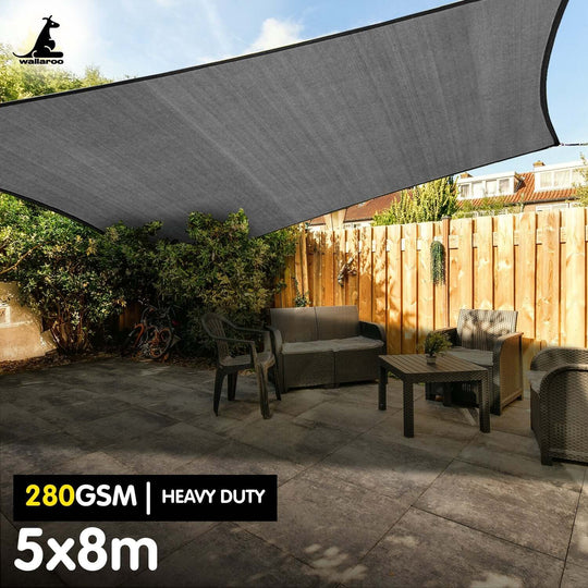 DSZ Product, feed-cond-new, feed-sl-DSZ Freight Payable, newWallaroo 280Gsm Outdoor Sun Shade Sail Canopy Grey - 5M X 8M - Premium Home & Garden > Shading > Canopies & Gazebos from Wallaroo ! Shop Online Buy Now at S & D's Value Store Family Business Best Customer ServiceDSZ Product, feed-cond-new, feed-sl-DSZ Freight Payable, new