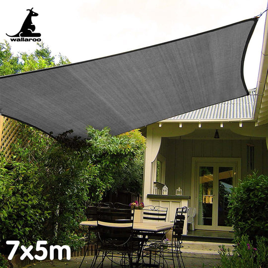 DSZ Product, feed-cond-new, feed-sl-DSZ Freight Payable, newWallaroo Outdoor Sun Shade Sail Canopy Grey Rectangle 7 X 5M - Premium Home & Garden > Shading > Canopies & Gazebos from Wallaroo ! Shop Online Buy Now at S & D's Value Store Family Business Best Customer ServiceDSZ Product, feed-cond-new, feed-sl-DSZ Freight Payable, new