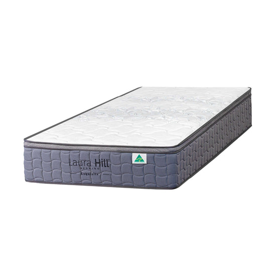 Laura Hill Exquisite Australian made king single mattress in grey with luxurious quilted cover and high-density foam comfort layer.