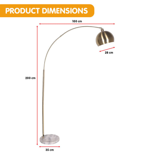 DSZ Product, feed-cond-new, feed-sl-DSZ Freight Payable, newSarantino Arc Floor Lamp Antique Brass Finish With Marble Base - Premium Home & Garden > Artificial Plants > Artifical Flowers & Plants from Sarantino ! Shop Online Buy Now at S & D's Value Store Family Business Best Customer ServiceDSZ Product, feed-cond-new, feed-sl-DSZ Freight Payable, new