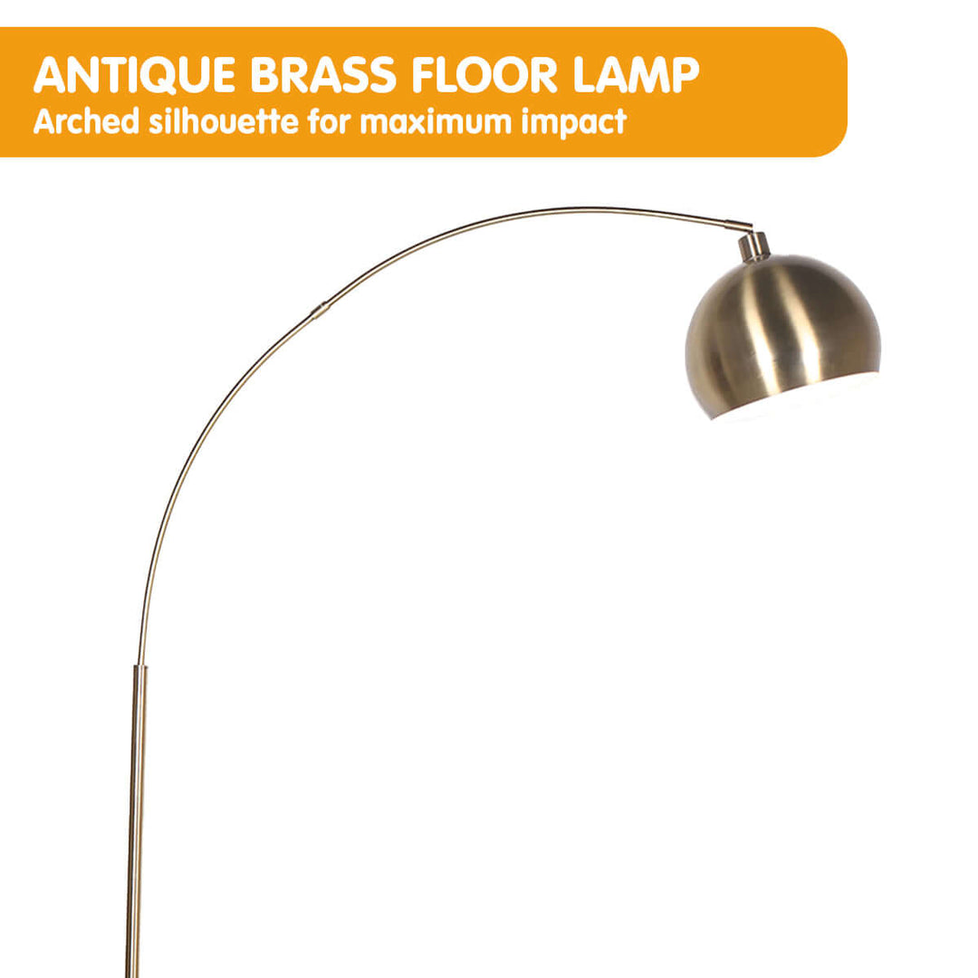 DSZ Product, feed-cond-new, feed-sl-DSZ Freight Payable, newSarantino Arc Floor Lamp Antique Brass Finish With Marble Base - Premium Home & Garden > Artificial Plants > Artifical Flowers & Plants from Sarantino ! Shop Online Buy Now at S & D's Value Store Family Business Best Customer ServiceDSZ Product, feed-cond-new, feed-sl-DSZ Freight Payable, new