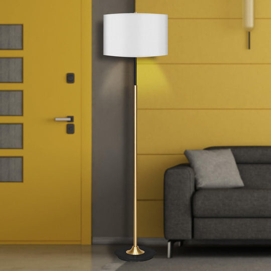 DSZ Product, feed-cond-new, feed-sl-DSZ Freight PayableSarantino Metal Floor Lamp Brushed Brass Finish With White Shade - Premium Home & Garden > Lighting > Night Lights & Ambient Lighting from Sarantino ! Shop Online Buy Now at S & D's Value Store Family Business Best Customer ServiceDSZ Product, feed-cond-new, feed-sl-DSZ Freight Payable