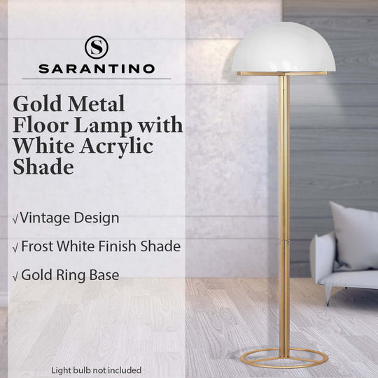 DSZ Product, feed-cond-new, feed-sl-DSZ Freight Payable, newSarantino Metal Floor Lamp With White Acrylic Shade By Sarantino - Premium Home & Garden > Lighting > Table Lamps from Sarantino ! Shop Online Buy Now at S & D's Value Store Family Business Best Customer ServiceDSZ Product, feed-cond-new, feed-sl-DSZ Freight Payable, new