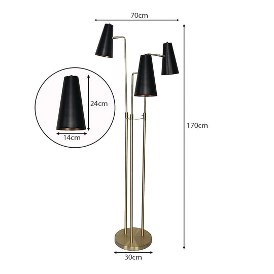 DSZ Product, feed-cond-new, feed-sl-DSZ Freight Payable, newSarantino Three Metal Shade Floor Lamp - Premium Home & Garden > Lighting > Table Lamps from Sarantino ! Shop Online Buy Now at S & D's Value Store Family Business Best Customer ServiceDSZ Product, feed-cond-new, feed-sl-DSZ Freight Payable, new