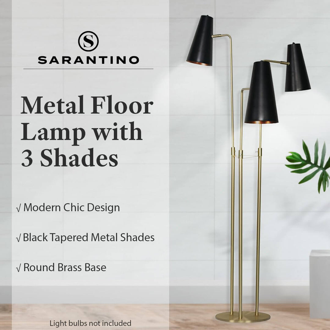 DSZ Product, feed-cond-new, feed-sl-DSZ Freight Payable, newSarantino Three Metal Shade Floor Lamp - Premium Home & Garden > Lighting > Table Lamps from Sarantino ! Shop Online Buy Now at S & D's Value Store Family Business Best Customer ServiceDSZ Product, feed-cond-new, feed-sl-DSZ Freight Payable, new