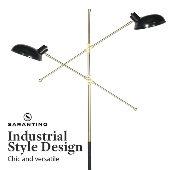 DSZ Product, feed-cond-new, feed-sl-DSZ Freight Payable, newSarantino Adjustable Two Light Lamp Black And Gold Finish - Premium Home & Garden > Lighting > Night Lights & Ambient Lighting from Sarantino ! Shop Online Buy Now at S & D's Value Store Family Business Best Customer ServiceDSZ Product, feed-cond-new, feed-sl-DSZ Freight Payable, new