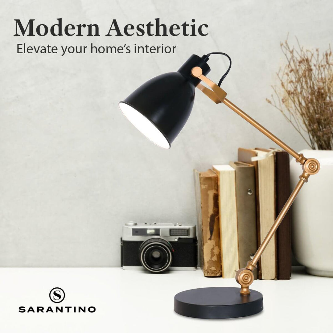 _label_, DSZ Product, feed-cond-new, feed-sl-free shipping, free-shippingSarantino Adjustable Metal Table Lamp In Black And Gold - Premium Home & Garden > Lighting > Table Lamps from Sarantino ! Shop Online Buy Now at S & D's Value Store Family Business Best Customer Service_label_, DSZ Product, feed-cond-new, feed-sl-free shipping, free-shipping