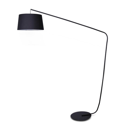 _label_, DSZ Product, feed-cond-new, feed-sl-free shipping, free-shipping, newSarantino Metal Arc Floor Lamp In Black Finish With Linen Taper Shade - Premium Home & Garden > Lighting > Night Lights & Ambient Lighting from Sarantino ! Shop Online Buy Now at S & D's Value Store Family Business Best Customer Service_label_, DSZ Product, feed-cond-new, feed-sl-free shipping, free-shipping, new