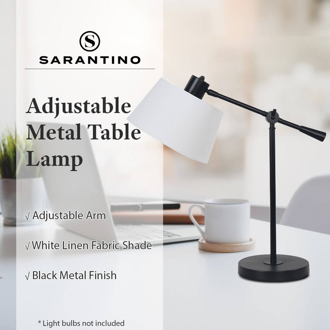 _label_, DSZ Product, feed-cond-new, feed-sl-free shipping, free-shippingSarantino Adjustable Metal Table Lamp In Black - Premium Home & Garden > Lighting > Table Lamps from Sarantino ! Shop Online Buy Now at S & D's Value Store Family Business Best Customer Service_label_, DSZ Product, feed-cond-new, feed-sl-free shipping, free-shipping