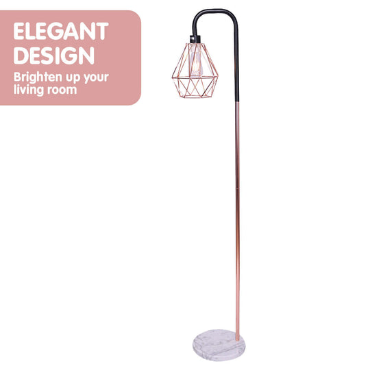 _label_, DSZ Product, feed-cond-new, feed-sl-free shipping, free-shippingSarantino Rose Gold Floor Lamp With Geometric Shade - Premium Home & Garden > Lighting > Table Lamps from Sarantino ! Shop Online Buy Now at S & D's Value Store Family Business Best Customer Service_label_, DSZ Product, feed-cond-new, feed-sl-free shipping, free-shipping