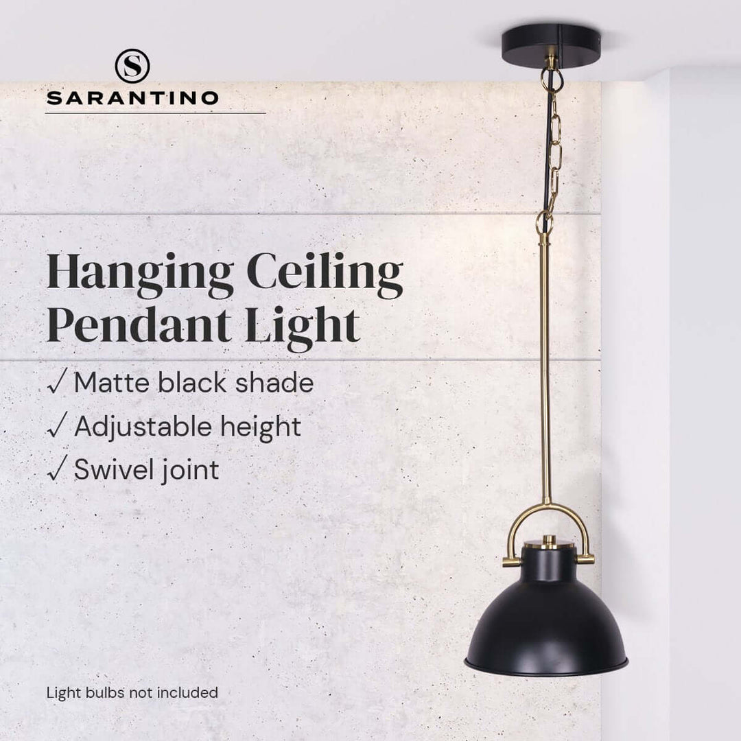 _label_, DSZ Product, feed-cond-new, feed-sl-free shipping, free-shippingSarantino Black And Gold Pendant Light - Premium Home & Garden > Lighting > Night Lights & Ambient Lighting from Sarantino ! Shop Online Buy Now at S & D's Value Store Family Business Best Customer Service_label_, DSZ Product, feed-cond-new, feed-sl-free shipping, free-shipping