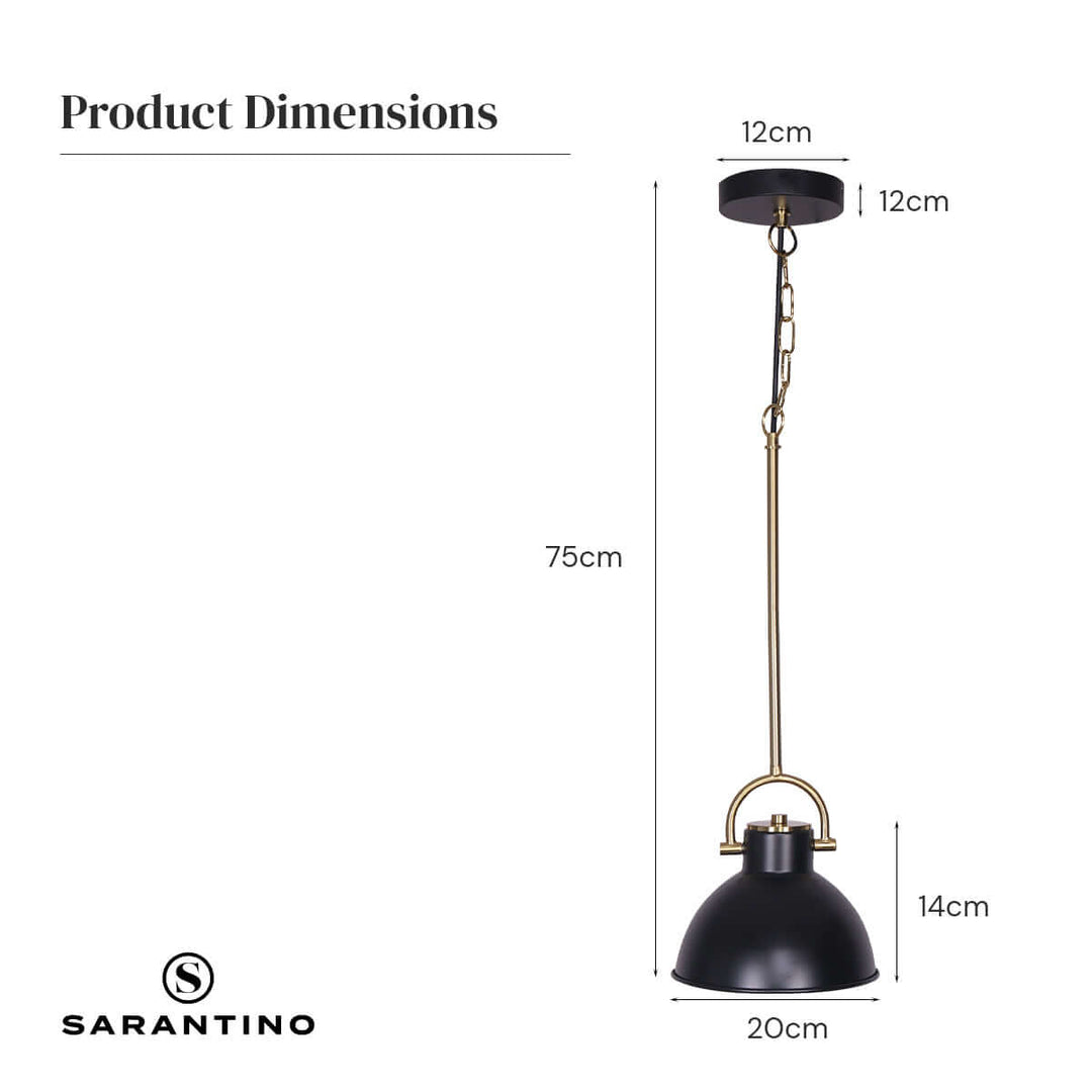 _label_, DSZ Product, feed-cond-new, feed-sl-free shipping, free-shippingSarantino Black And Gold Pendant Light - Premium Home & Garden > Lighting > Night Lights & Ambient Lighting from Sarantino ! Shop Online Buy Now at S & D's Value Store Family Business Best Customer Service_label_, DSZ Product, feed-cond-new, feed-sl-free shipping, free-shipping